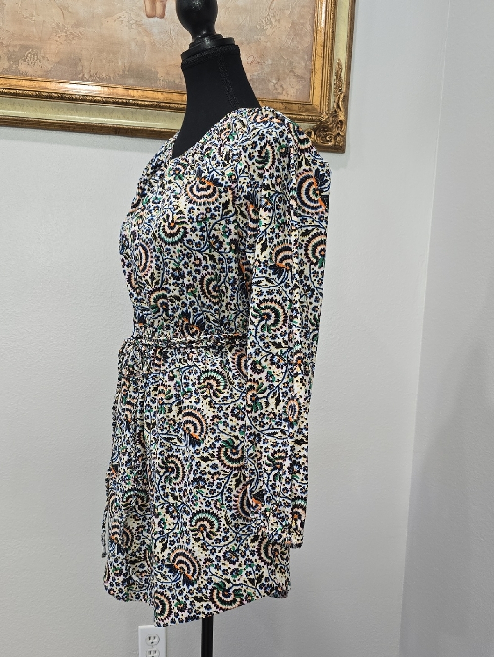 A.L.C. Adelaide Mini Dress Size 2 Boho Floral 100% Cotton NWOT - Picture 5 of 11